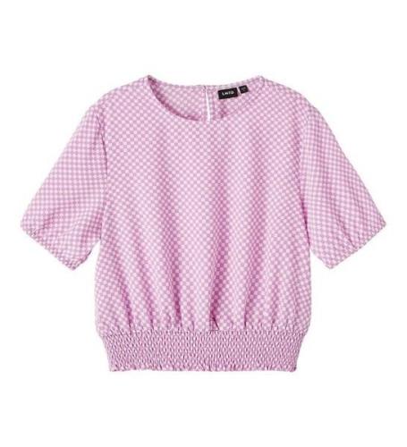 LMTD T-shirt - Cropped - NlfEckali - Lilac Chiffon/Checks