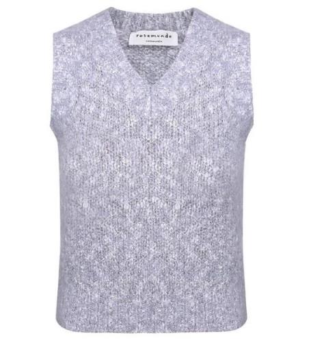 Rosemunde Vest - Alpaka/Uld - Arctic Blue Melange