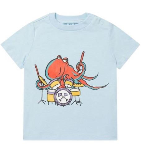 Stella McCartney Kids T-shirt - LyseblÃ¥ m. BlÃ¦ksprutte