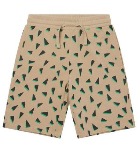 Stella McCartney Kids Sweatshorts - Beige/Sort m. Print