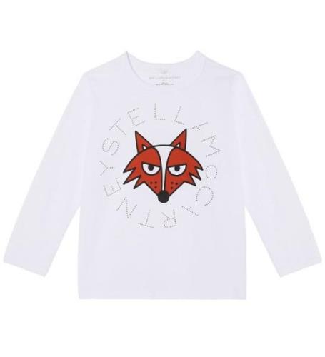 Stella McCartney Kids Bluse - Hvid m. RÃ¦v