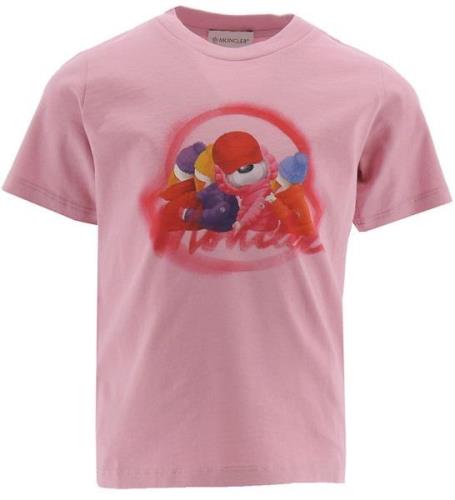 Moncler T-shirt - Dusty Rose m. Print