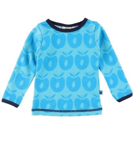 SmÃ¥folk Bluse - Uld - Retro Apple - Blue Atoll