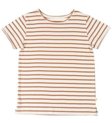 Minimalisma T-shirt - Lin - Bronze Stripes