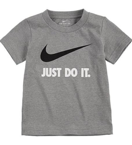 Nike T-shirt - Dark Grey Heather/Hvid