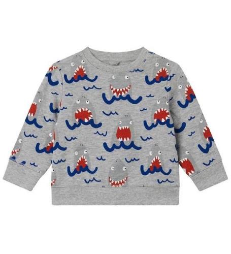 Stella McCartney Kids Sweatshirt - GrÃ¥meleret m. Hajer