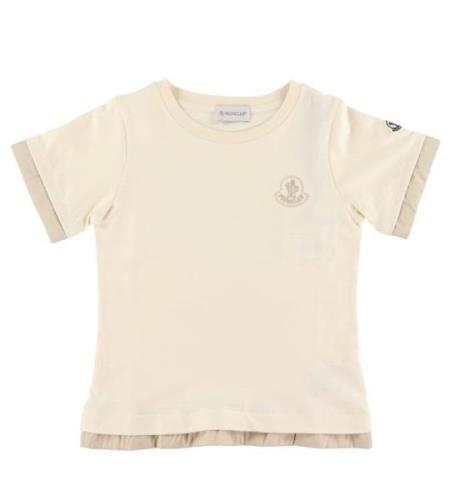 Moncler T-shirt - Cream m. Beige