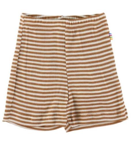 Joha Shorts - Uld/Silke - Rib - Brun/Hvid