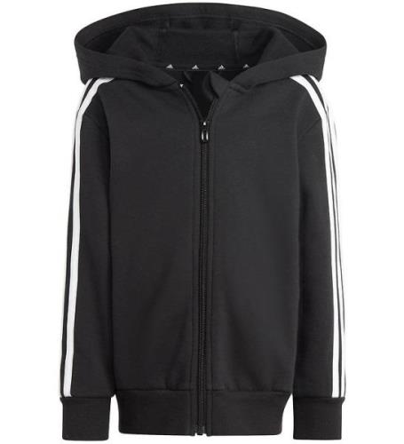 adidas Performance Cardigan - LK 3S FL FZ HD - Sort/Hvid