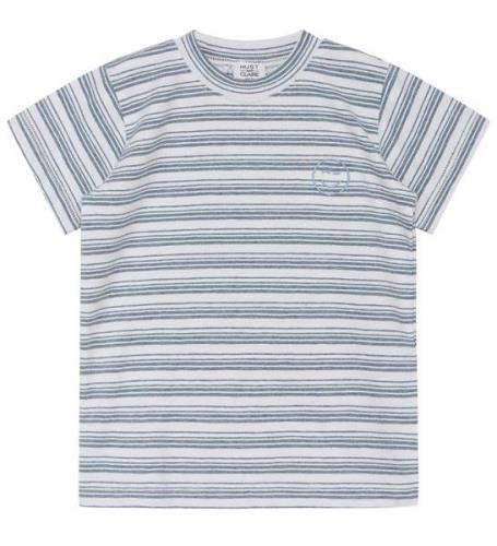 Hust and Claire T-shirt - HCArthur - Blue Fog Melange m. Striber