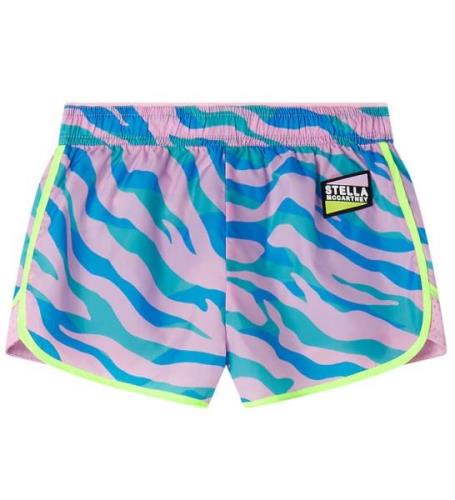 Stella McCartney Kids Sportsshorts - Rosa/BlÃ¥/GrÃ¸nstribet