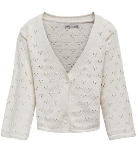 Kids Only Cardigan - Strik - KogIna - Cloud Dancer m. HulmÃ¸nster