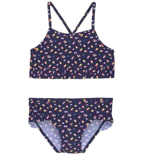 Color Kids Bikini - Dress Blue m. Prikker