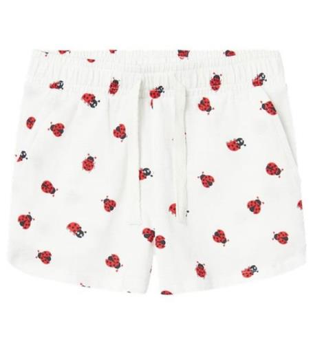 Name It Shorts - NmfVigga - Bright White/Ladybugs