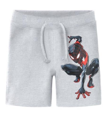 Name It Sweatshorts - NmmMu Spiderman - Light Grey Melange