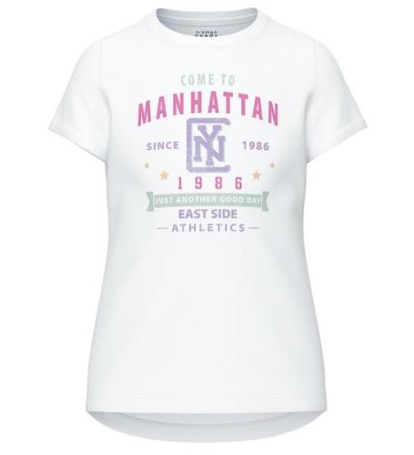 Name It T-Shirt - NkfVix - Bright White/Manhattan