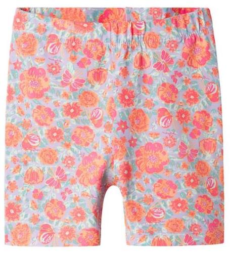 Name It Cykelshorts - NmfVayo - Purple Rose m. Blomster