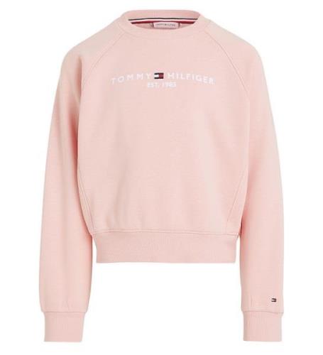 Tommy Hilfiger Sweatshirt - Cropped - Essential - Soft Rose