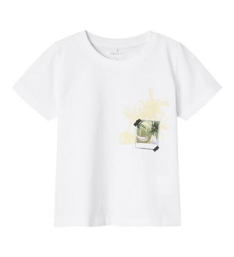 Name It T-Shirt - NmmHermol - Bright White m. Palmer