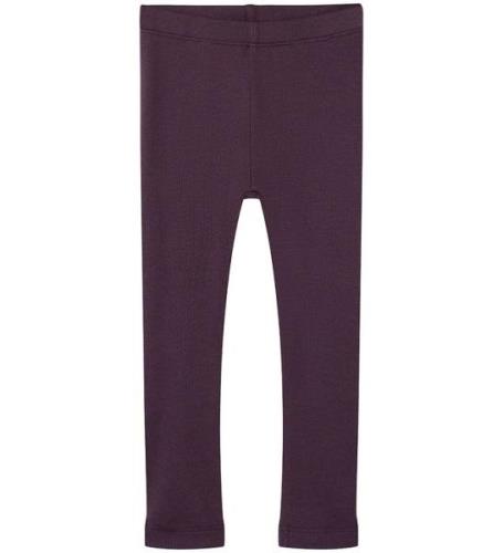 Name It Leggings - Rib - NmfKab - Plum Perfect