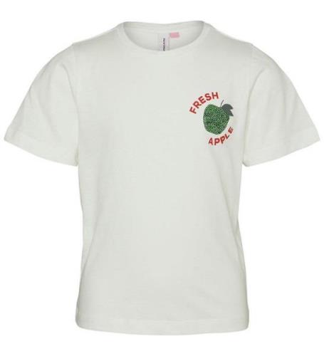 Vero Moda Girl T-shirt - VmEllie - Snow White/W. Balsam Green