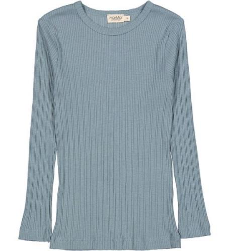 MarMar Bluse - Modal - Tamra - Blue Dove m. HulmÃ¸nster