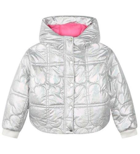 Billieblush Dynejakke - Puffer - Hvid Metallised