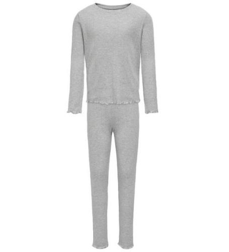 Kids Only Loungewear SÃ¦t - Rib - KogMunte - Light Grey Melange m