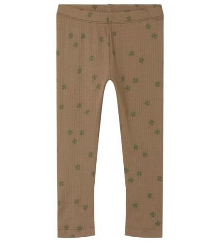 Name It Leggings - Rib - NmmNoellus - Walnut m. KlÃ¸ver