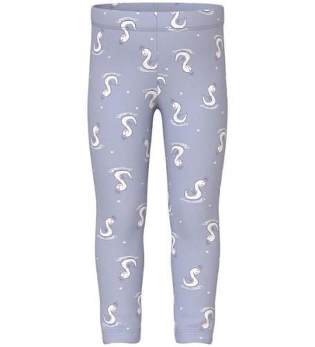 Name It Leggins - NmfDavina - Icelandic Blue/Swans